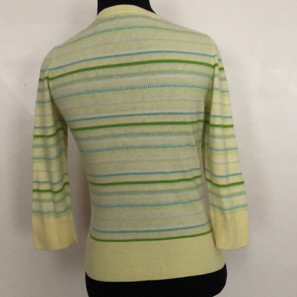 Express Cotton/Cashmere Blend Striped Cardigan - Picture 6 of 6